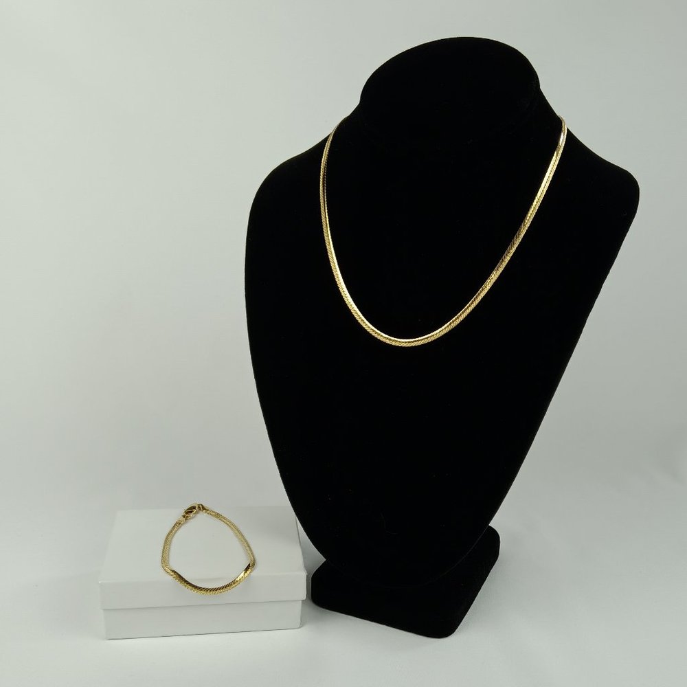 American Showcase Gold-plated Necklace and Bracelet.